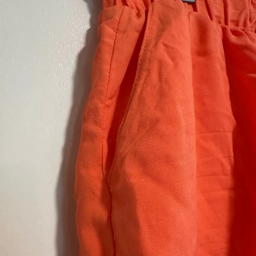 Women’s XL Coral  CiSoNo short Soft, Flowy, Airy. Elastic Waist Tie Front Shorts - Image 10