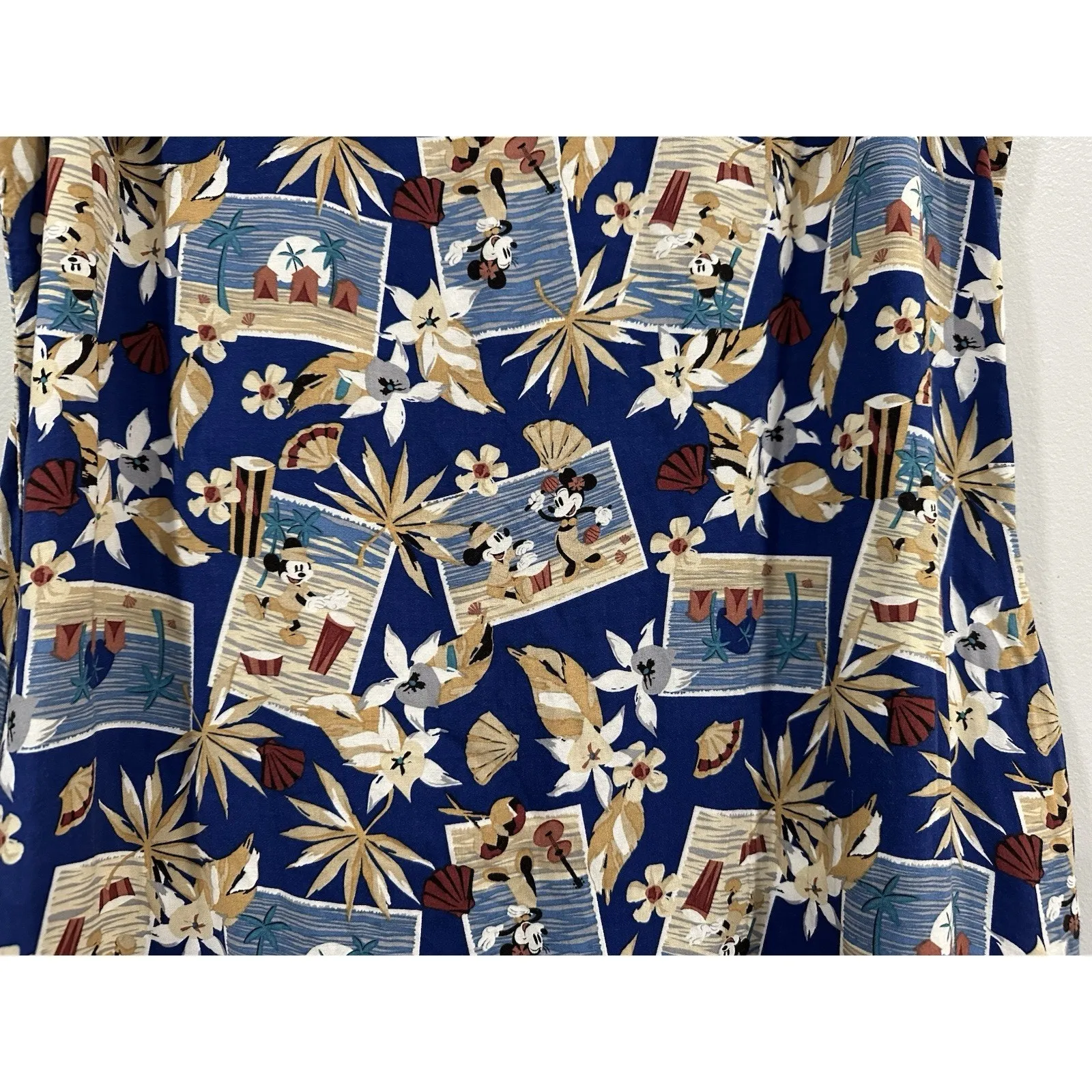 Disney Hawaiian Multicolor Floral Print Midi Dress XL - Image 3