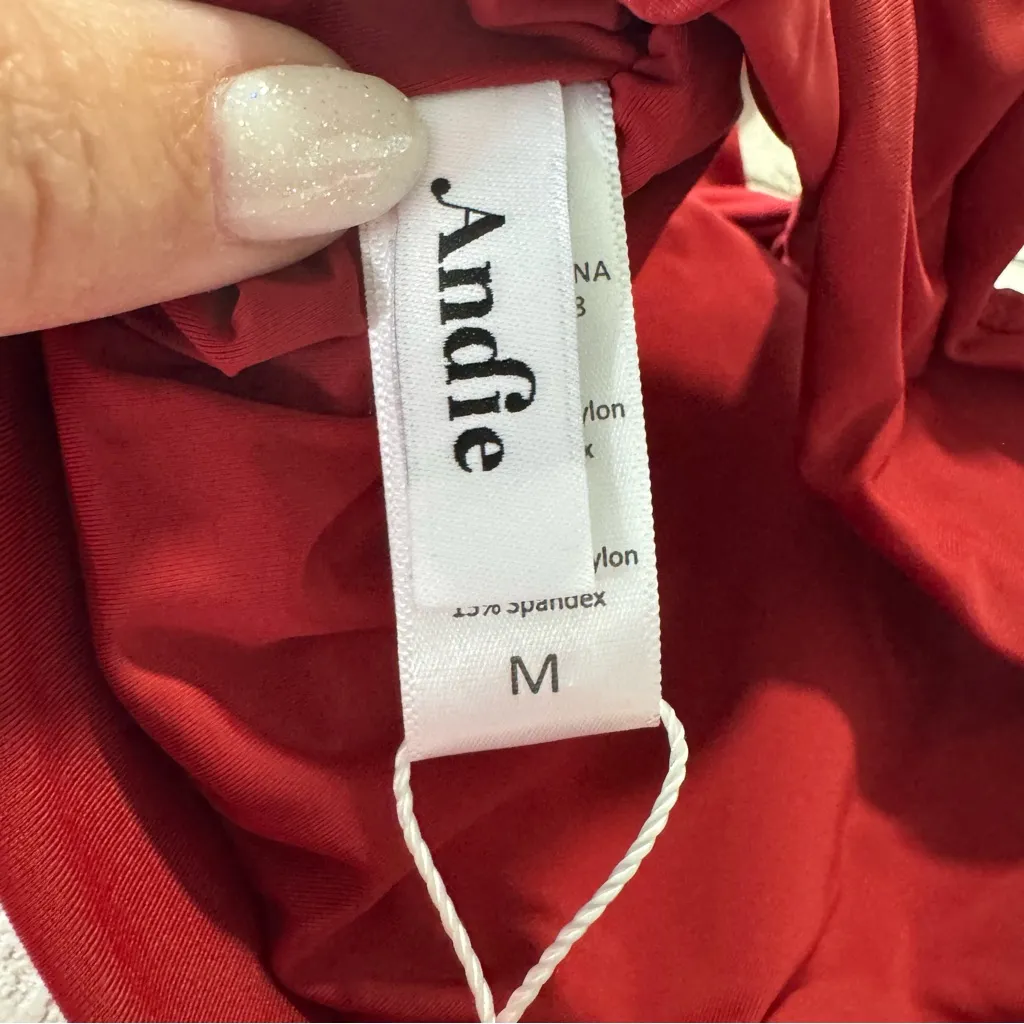 Andie Swim the Mandalay Top NWT size Medium‎ in Crimson Tie Shoulder Bikini Top - Image 8
