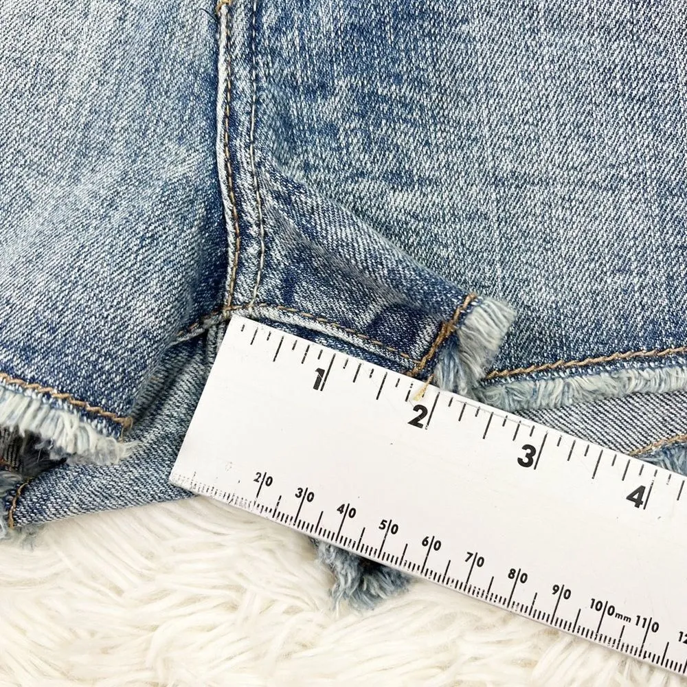 Vanilla Star Medium Wash High Waisted Jean Shorts Size 3 - Image 7