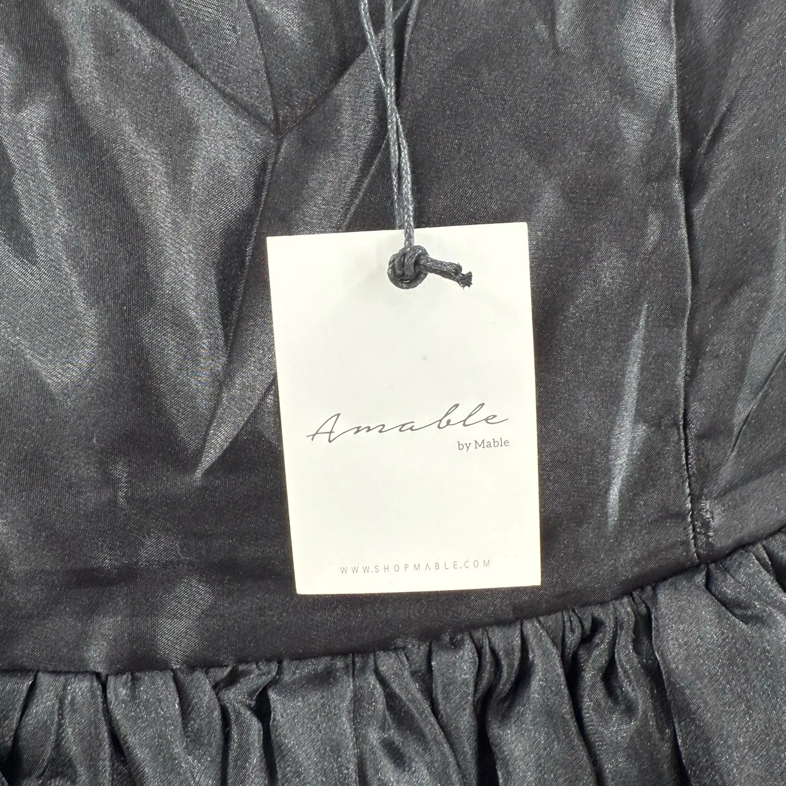 AMABLE BY MABLE Dress SZ Small NWT Black Babydoll Puff Cocktail Holiday Evening - Image 4