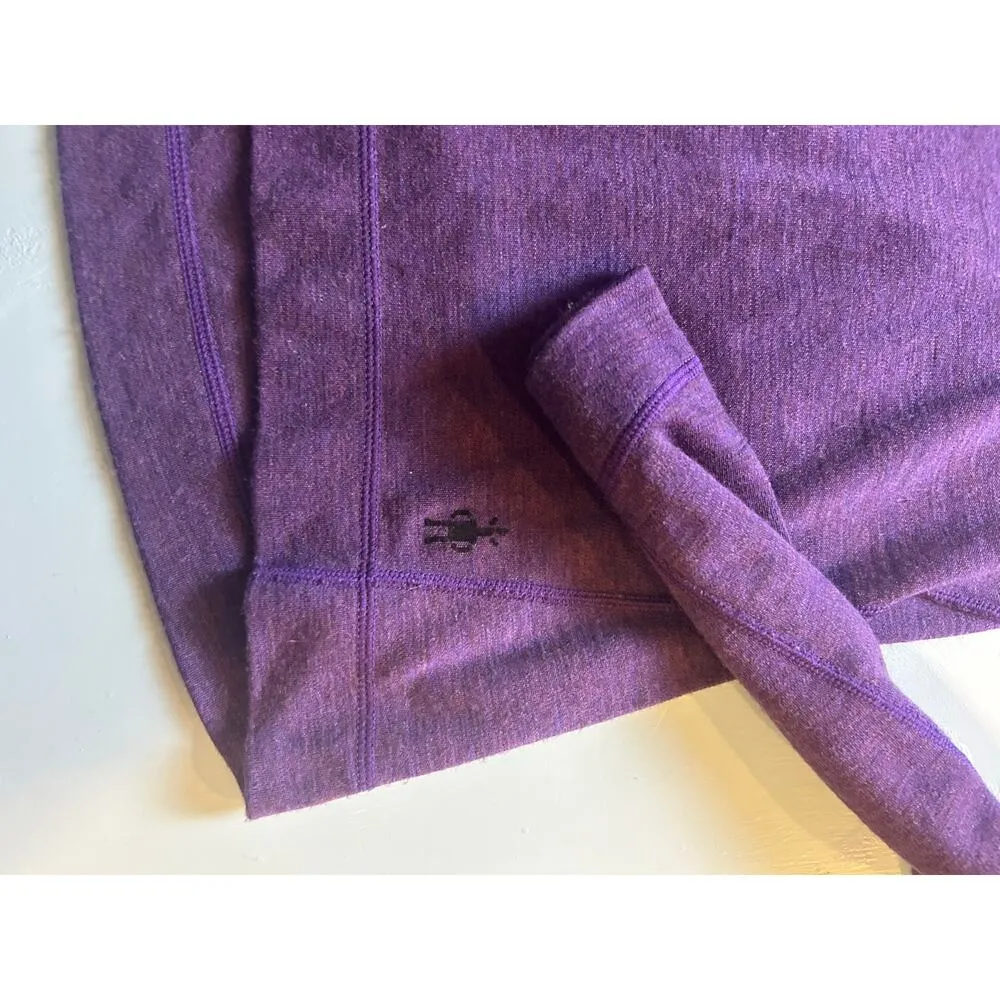 Smartwool  Purple Quarter Zip Base Layering Piece Women Size XL Long Sleeve - Image 2