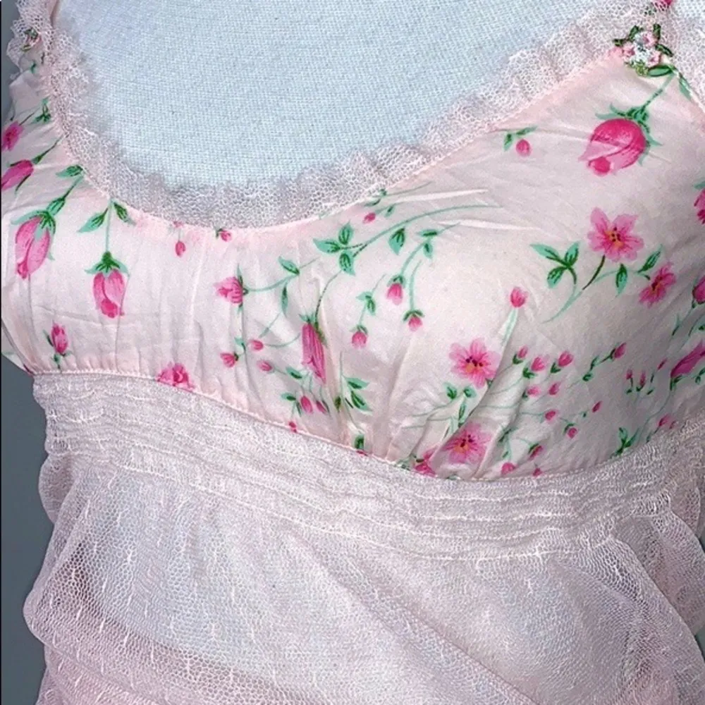 Vintage Victoria’s Secret Rosette Mesh Babydoll - Image 3