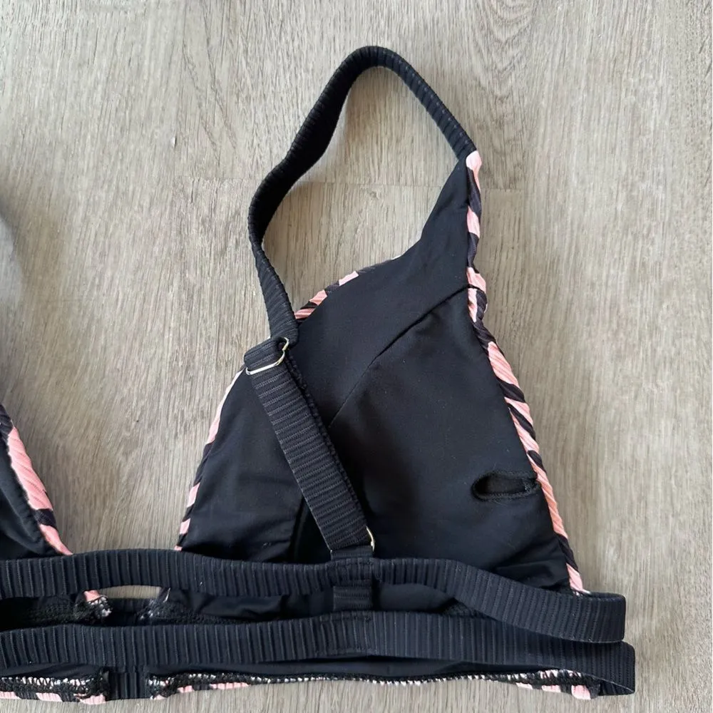 TiniBikini Bikini Swimsuit Top Pink Black Zebra Print Women’s XL NEW - Image 5