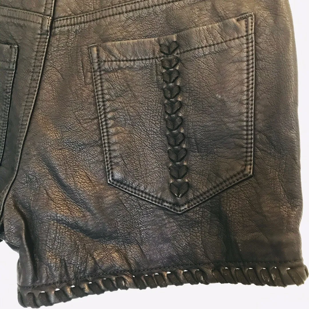 BLANK NYC Vegan Leather Shorts - Image 4