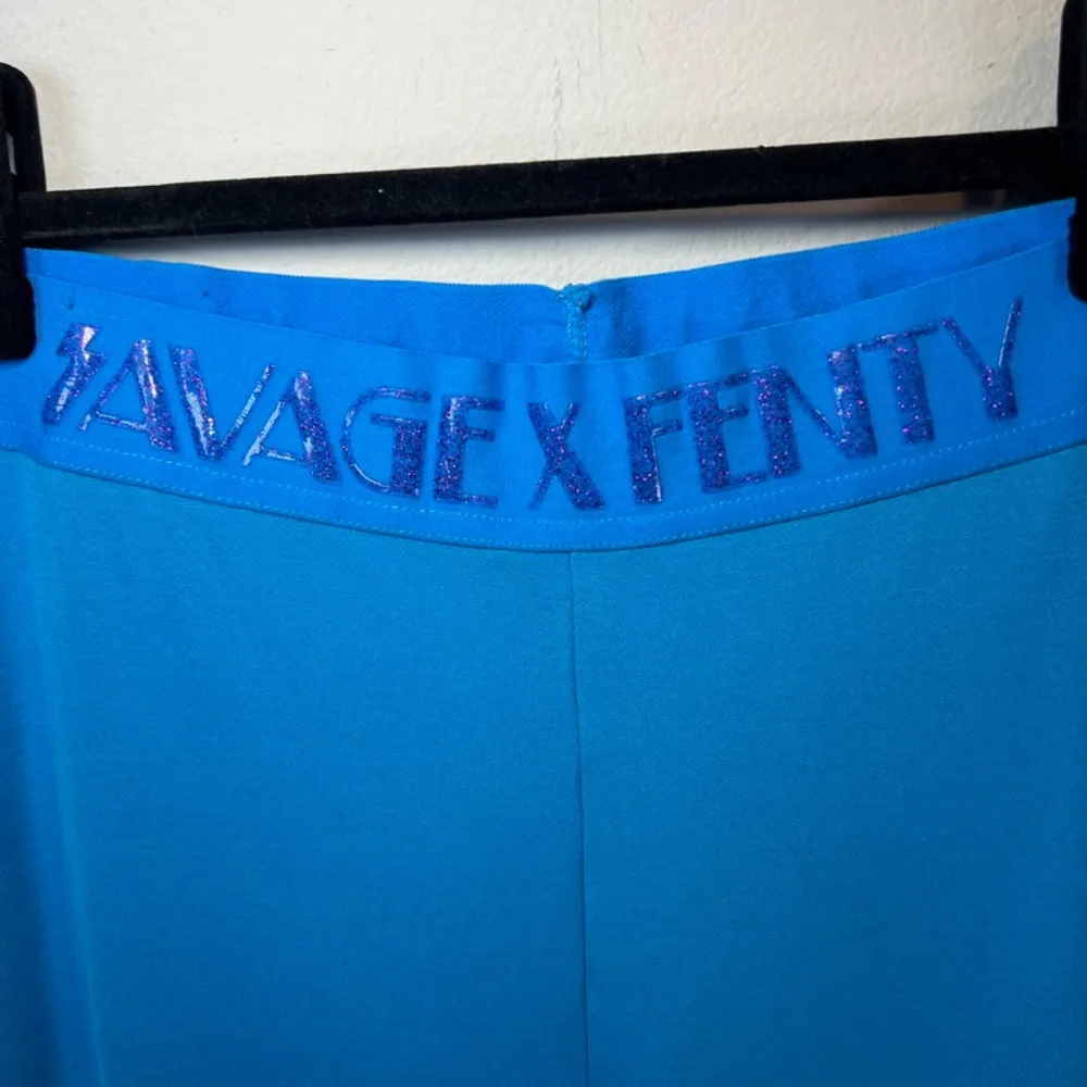 Savage x Fenty Forever Savage Leggings Pants Malibu Blue Full Ankle Womens Large - Image 4