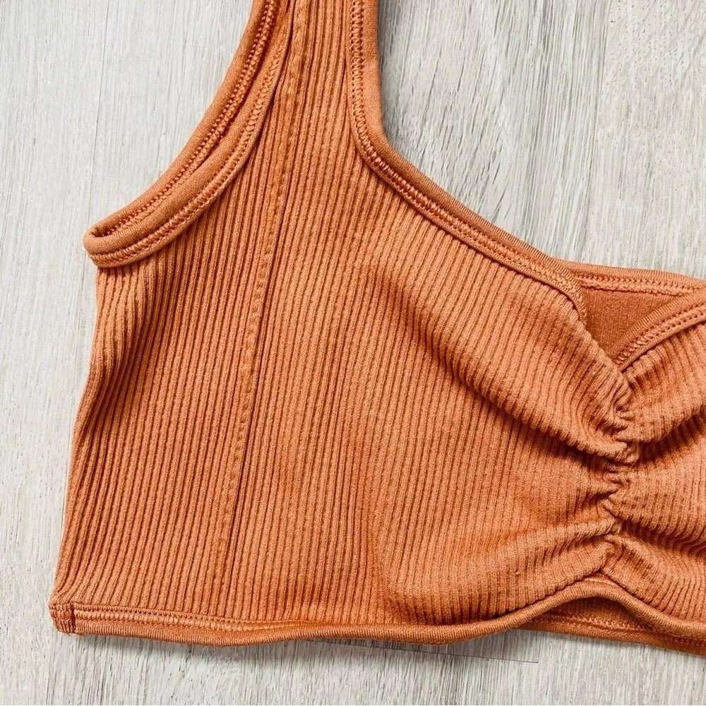 Urban Outfitters Pullover Bralette Orange Sz XL - Image 2