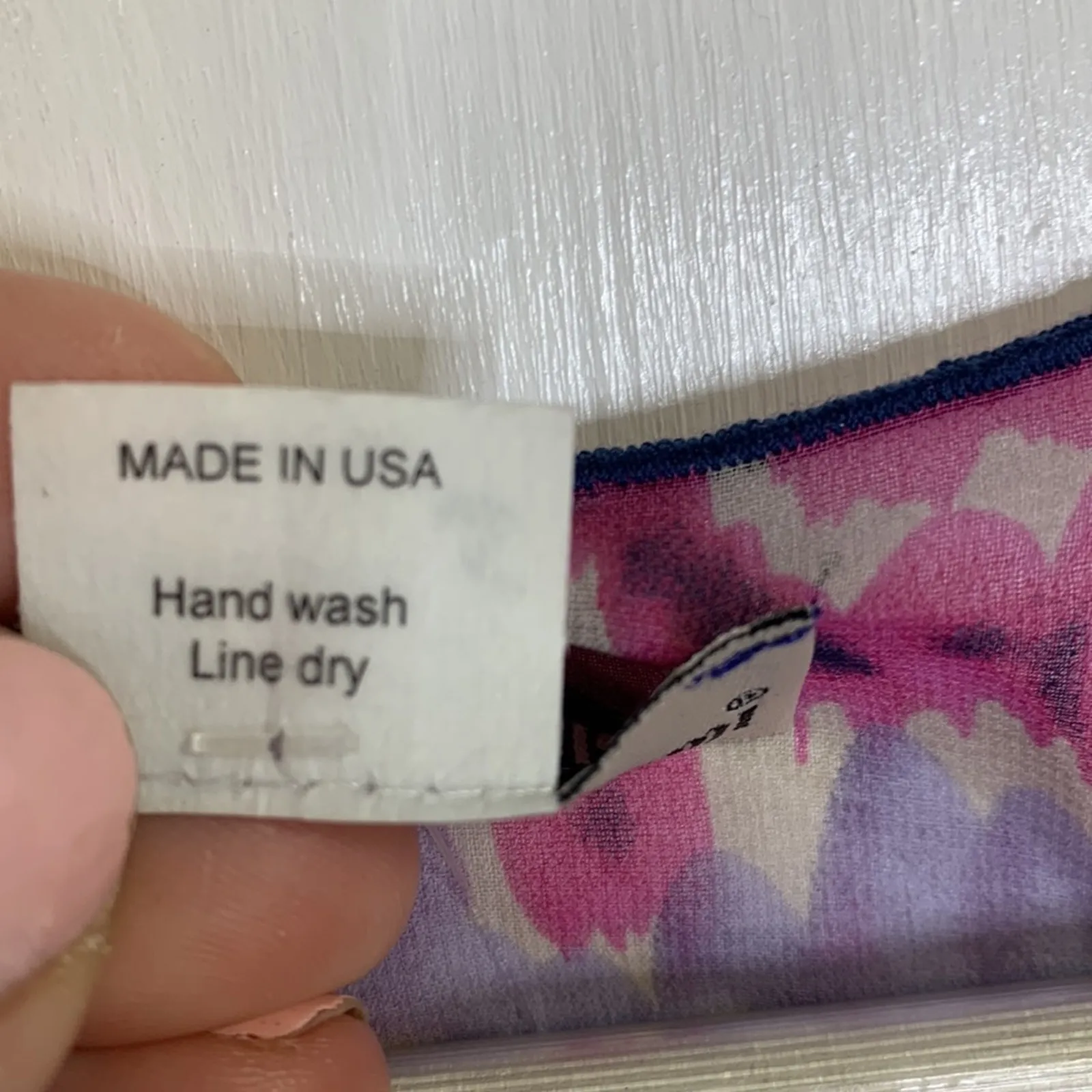 Meet Me In Miami Havana Tie Front Pink Blue Sheer Top New w tag W - Image 6