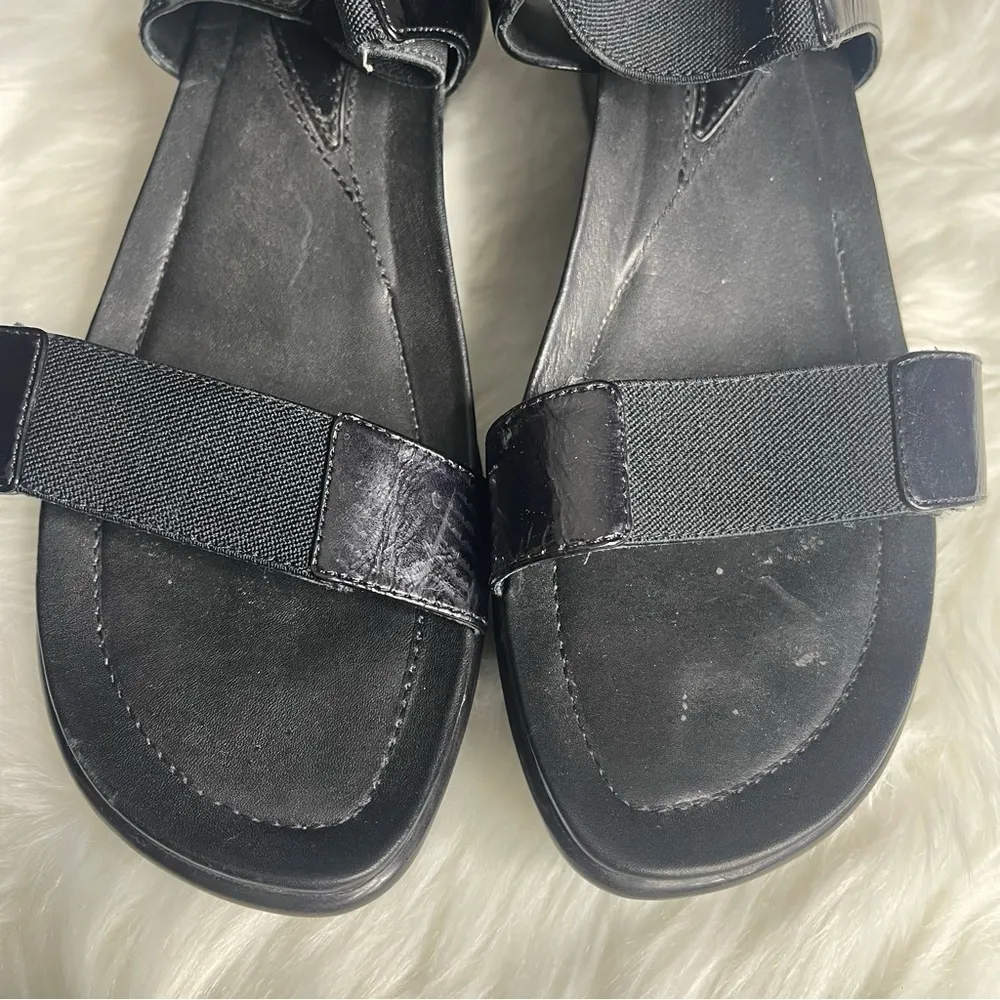 Dansko Women's Antoinette Black Patent Leather Wedge Sandals Size 41 10.5 or 11 - Image 6