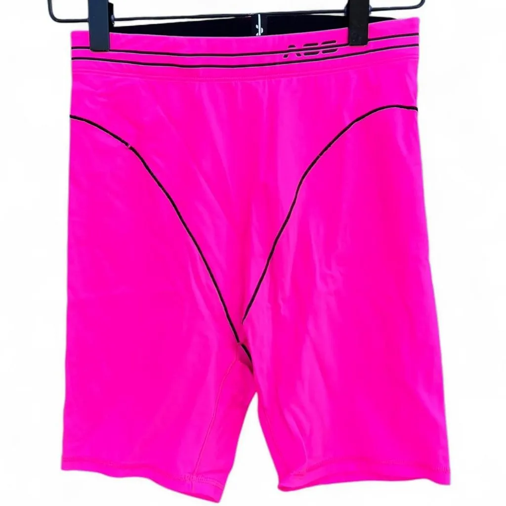 Adam Selman Sport ASS Pink Black Print Athletic Booty High Waist Soft Shorts Size XS - Image 2