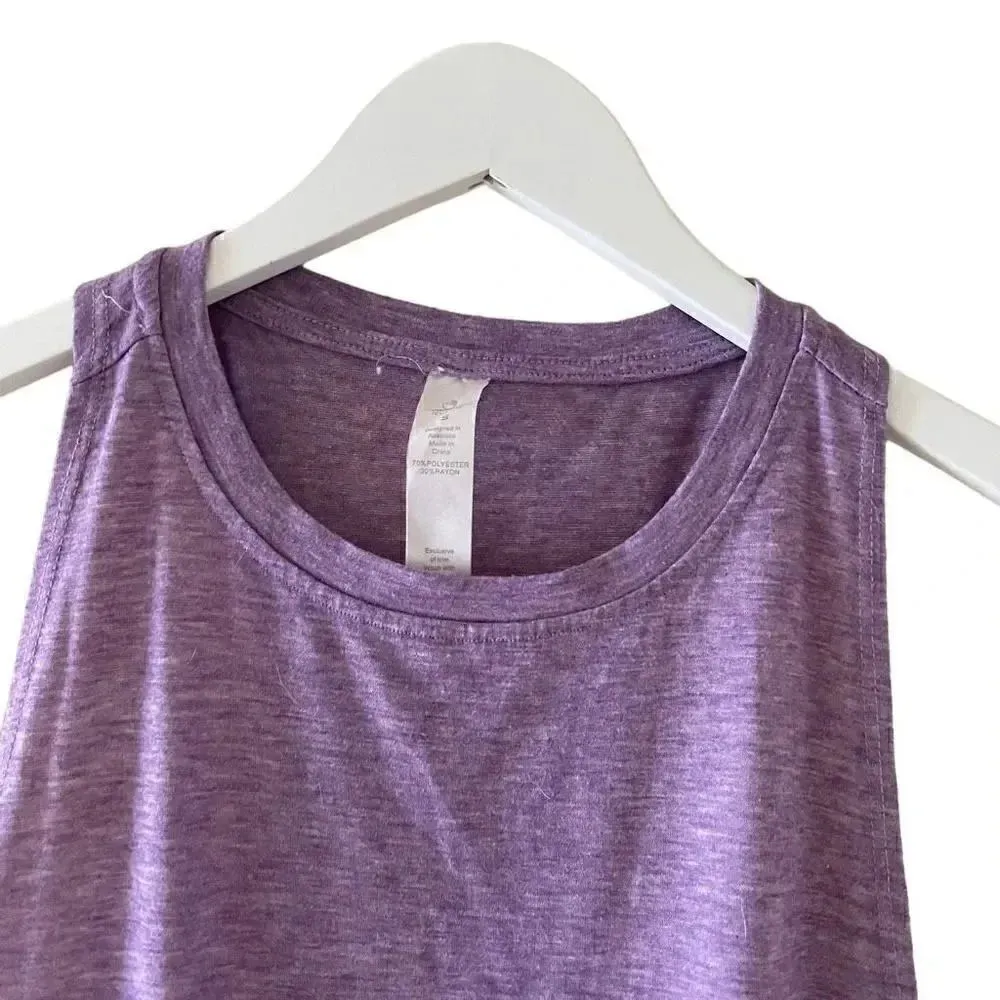 Icyzone Lavender Women’s Racerback Athletic Sleeveless Soft Tank Top SZ S #1118 - Image 2