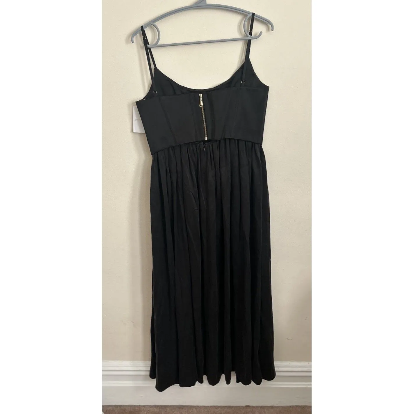 Zimmermann Silk Corset Black Midi Dress Size 2 Medium Sleeveless Cocktail Party - Image 7