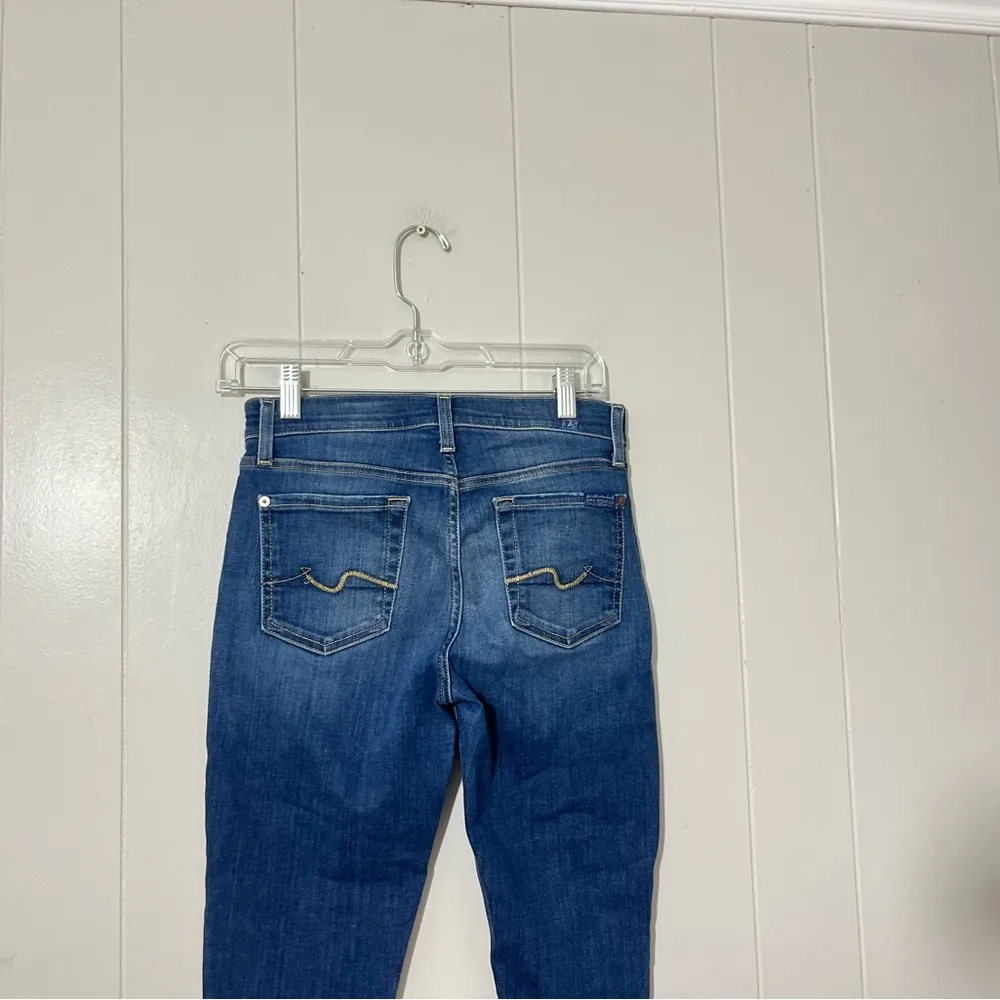 7 For All Mankind Womens Gwenevere Skinny Jeans Blue Size 26 - Image 7