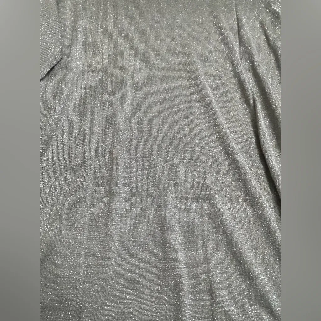 New Belle by Kim Gravel Gray Sparkly Long Sleeve Cardigan M Size M - Image 5