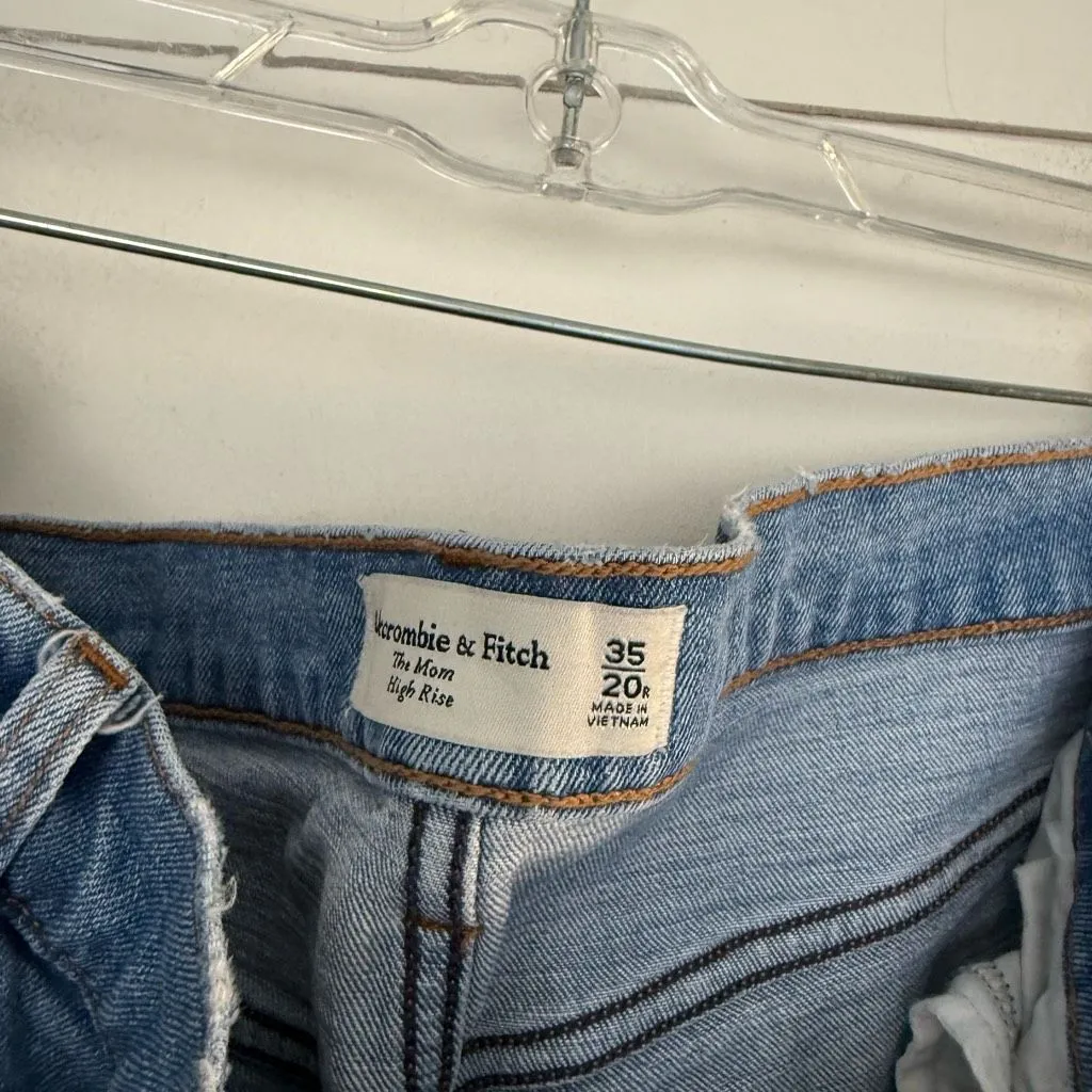 Abercrombie & Fitch Women’s 35 Plus Size Denim Mom Jeans High Rise - Image 2