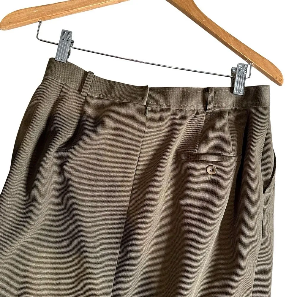 Vintage‎ Carlisle Green Skirt Size 14 Ribbed Preppy Academia Office Career - Image 6