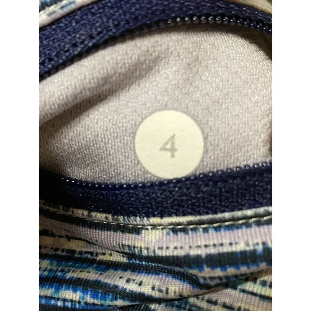 Lululemon Real Quick Tight Blurry Belle‎ Multi Hero Blue Sz 4 - Image 5