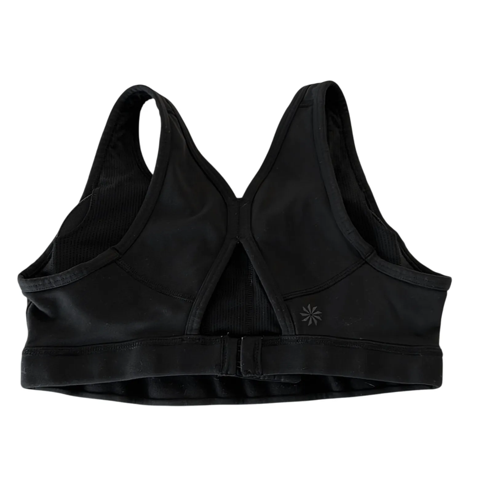 Athleta Black Racer Back Clasp Closure Padded Active Sports Bra Size Women's XS - Image 2
