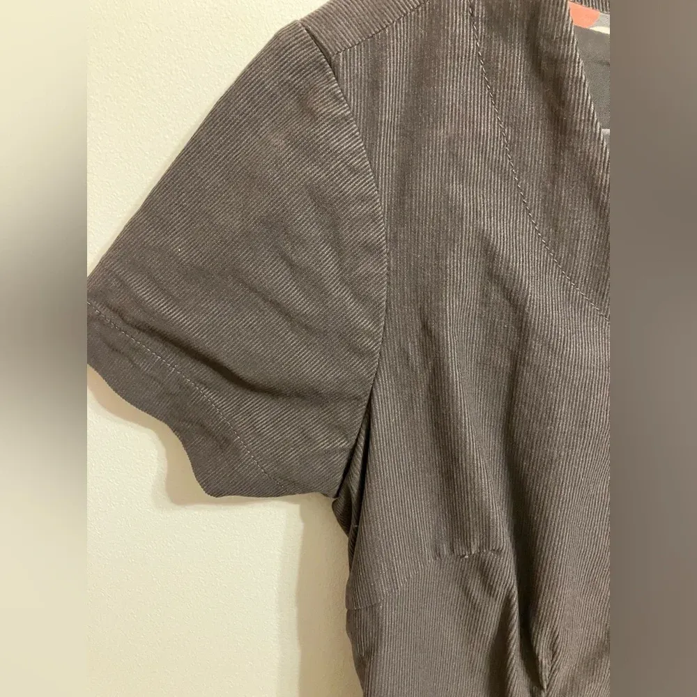 Boden Corduroy Shift Dress‎ Short Sleeve Purple/Grey Womens size 4R 100% cotton Purple - Image 3