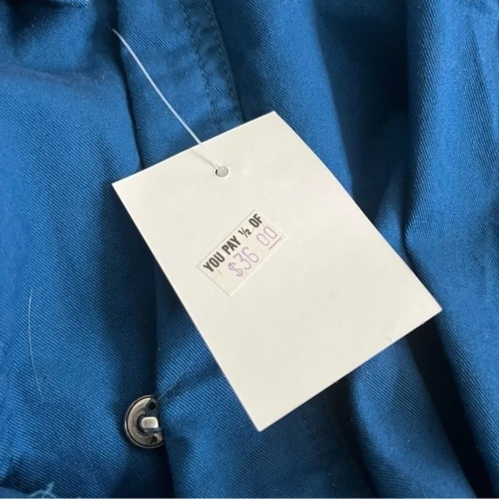 WRANGLER Western Teal Shirt Asymmetrical Button Up Vintage Plus Size 2X NOS - Image 8