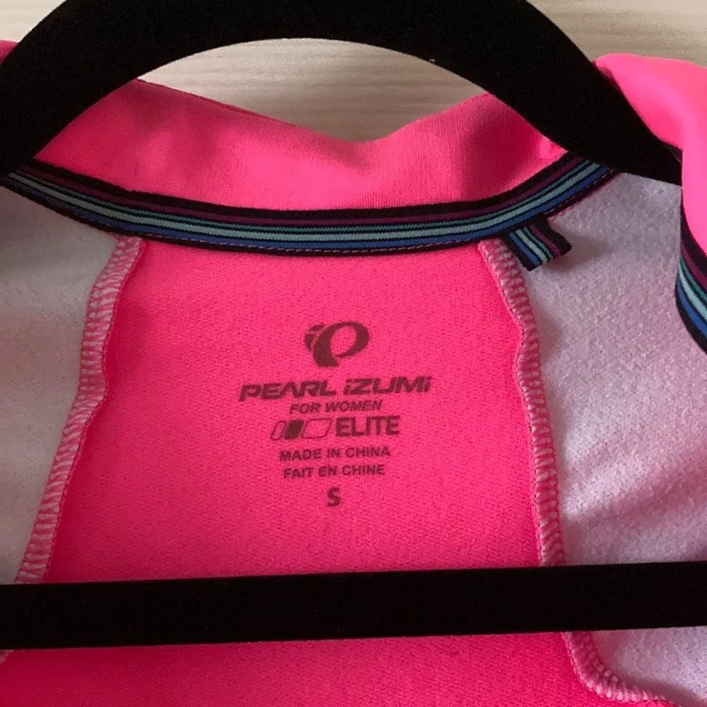 Pearl Izumi Elite Hot Pink Long Sleeve Cycling Jacket Jersey Pockets Like New S - Image 6