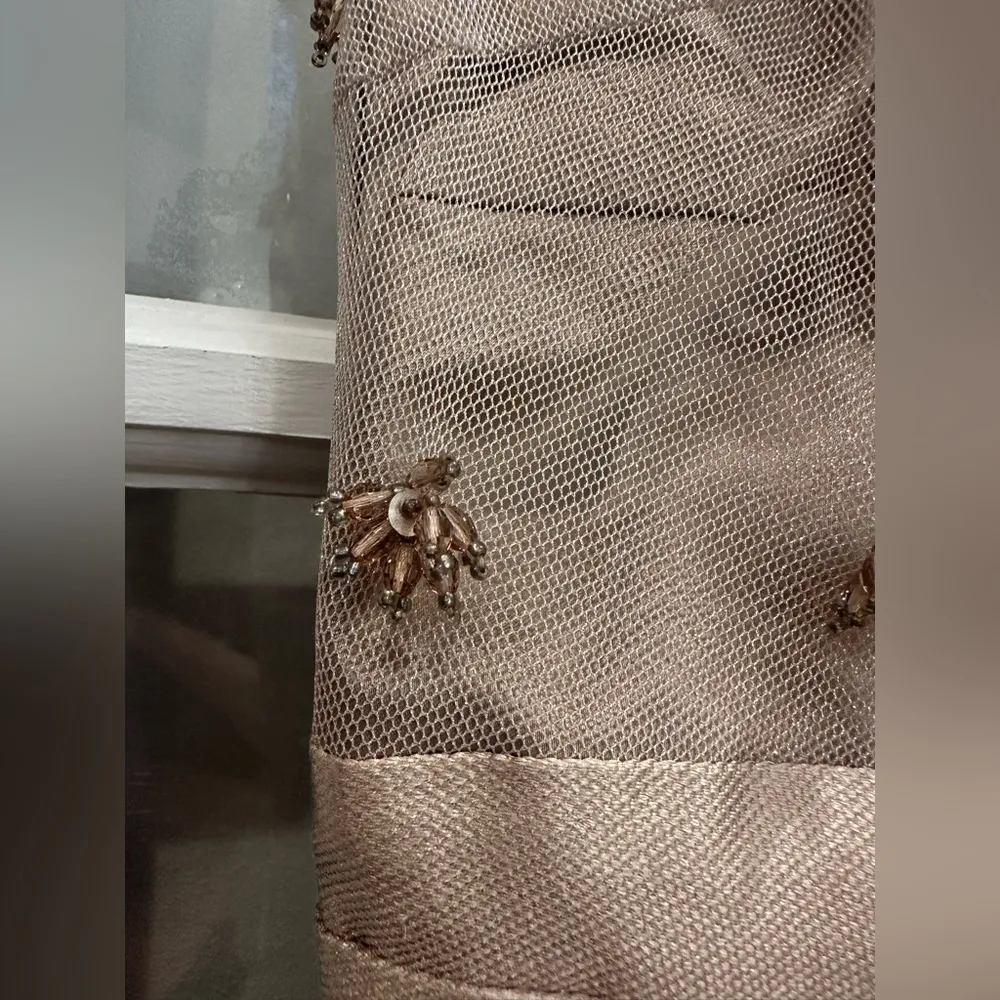 Kay Unger New York Formal Gala Cocktail Beaded Chic Champagne Dress Size 6 NWT - Image 11