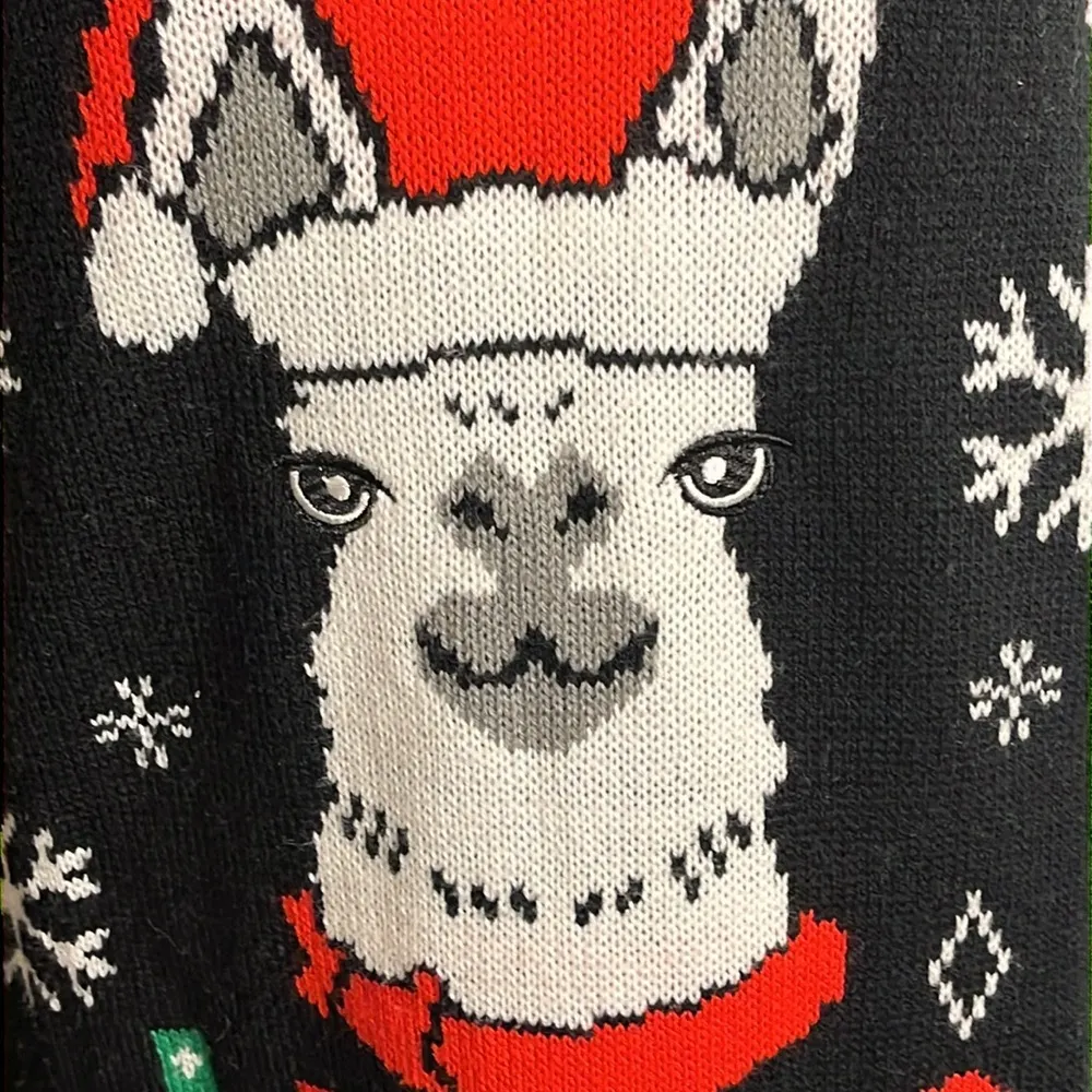 Belle Du Jour Fa La La Llama Christmas holiday festive sweater - Image 9