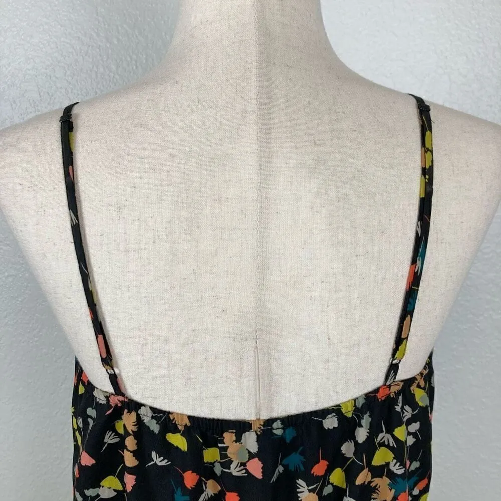 Urban Outfitters Kimchi Blue Black Floral Button Front Baby Doll Romper womens M - Image 6