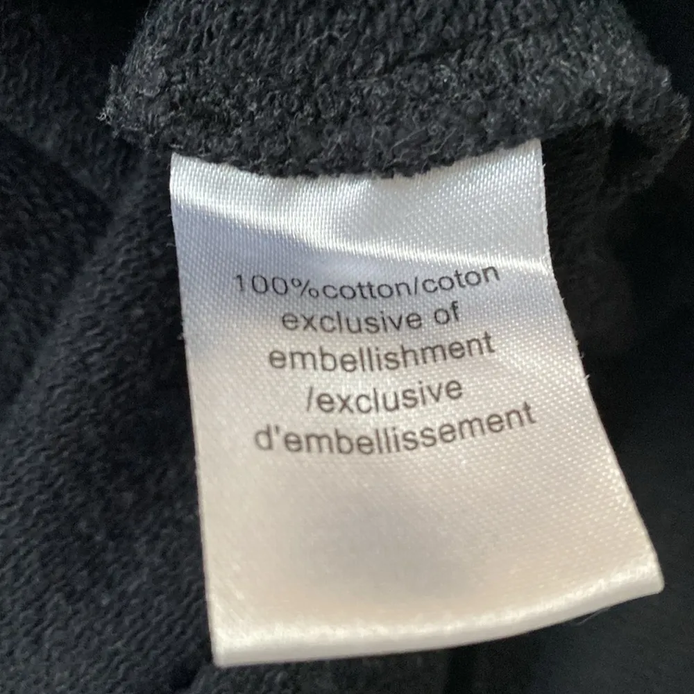 Pam & Gela Rhinestone Embellished Sweatshirt with thumb holes M Black - Image 9