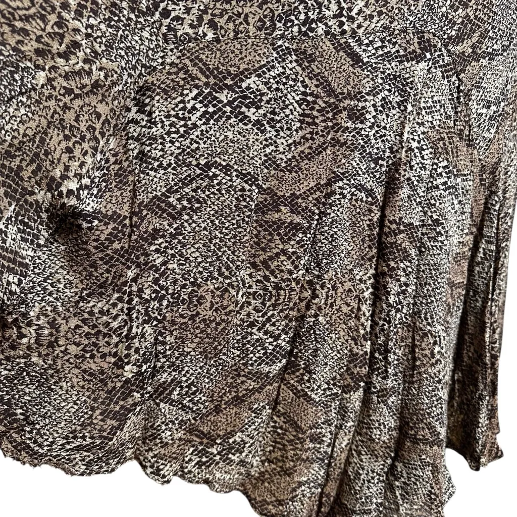Newport News Snakeskin Print Stretch Maxi Skirt Size 8 | Mermaid Hem Y2K Grunge - Image 6