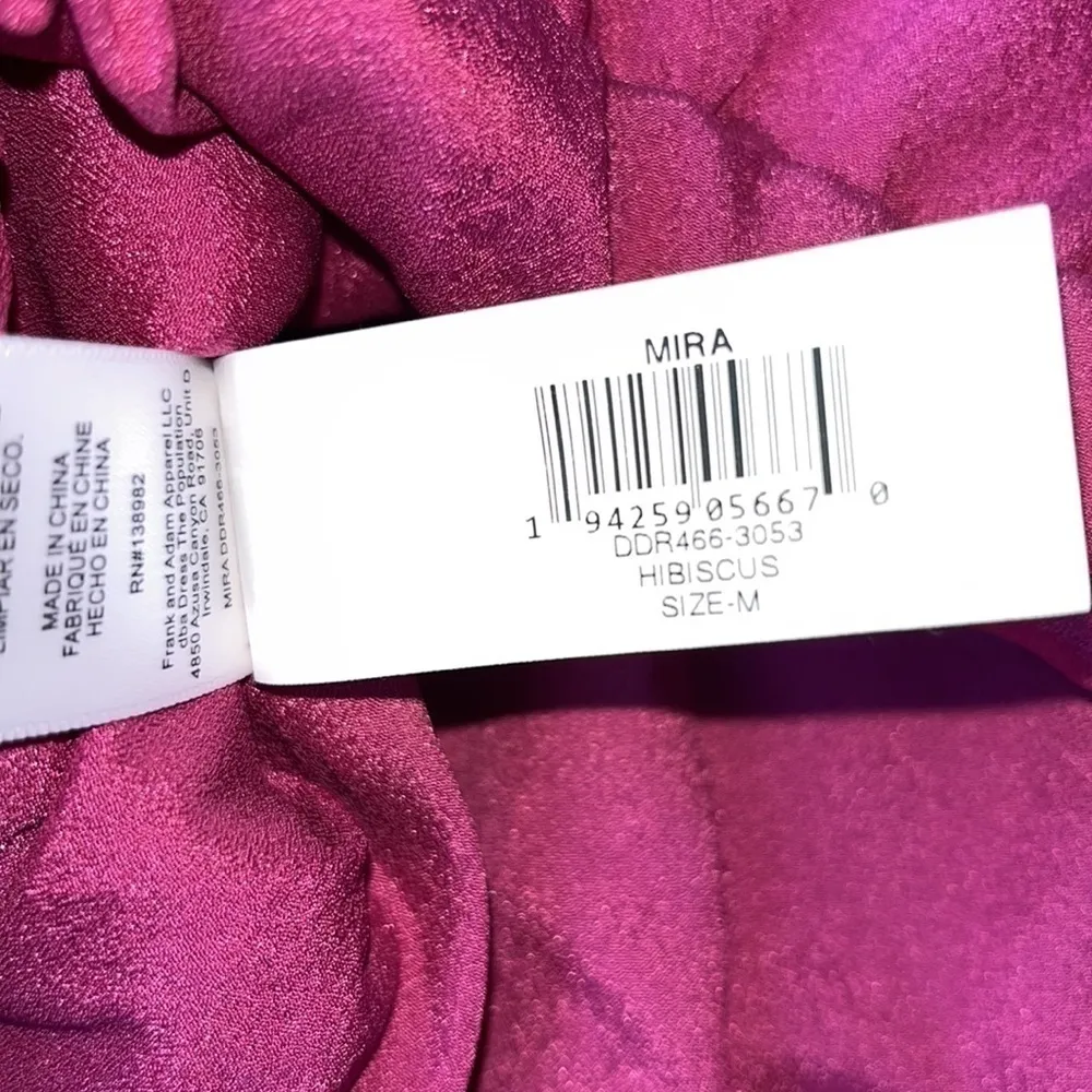 Dress‎ the Population Mira Ruffle Hem Hibiscus Pink Dress Medium - Image 14