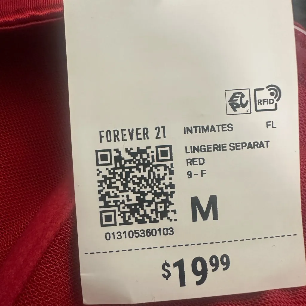 Forever 21 Red Satin Corset Thong Bodysuit Size Medium NWT - Image 3