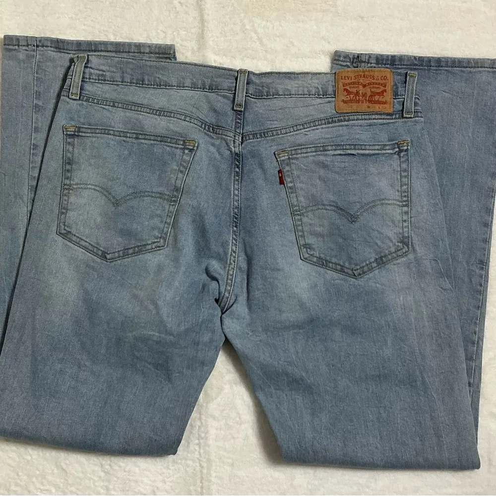 Levi's Blue Flare Wide Leg Jeans - Image 4