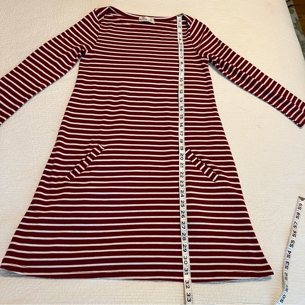 Hollister red and white striped knit dress XS - Image 8