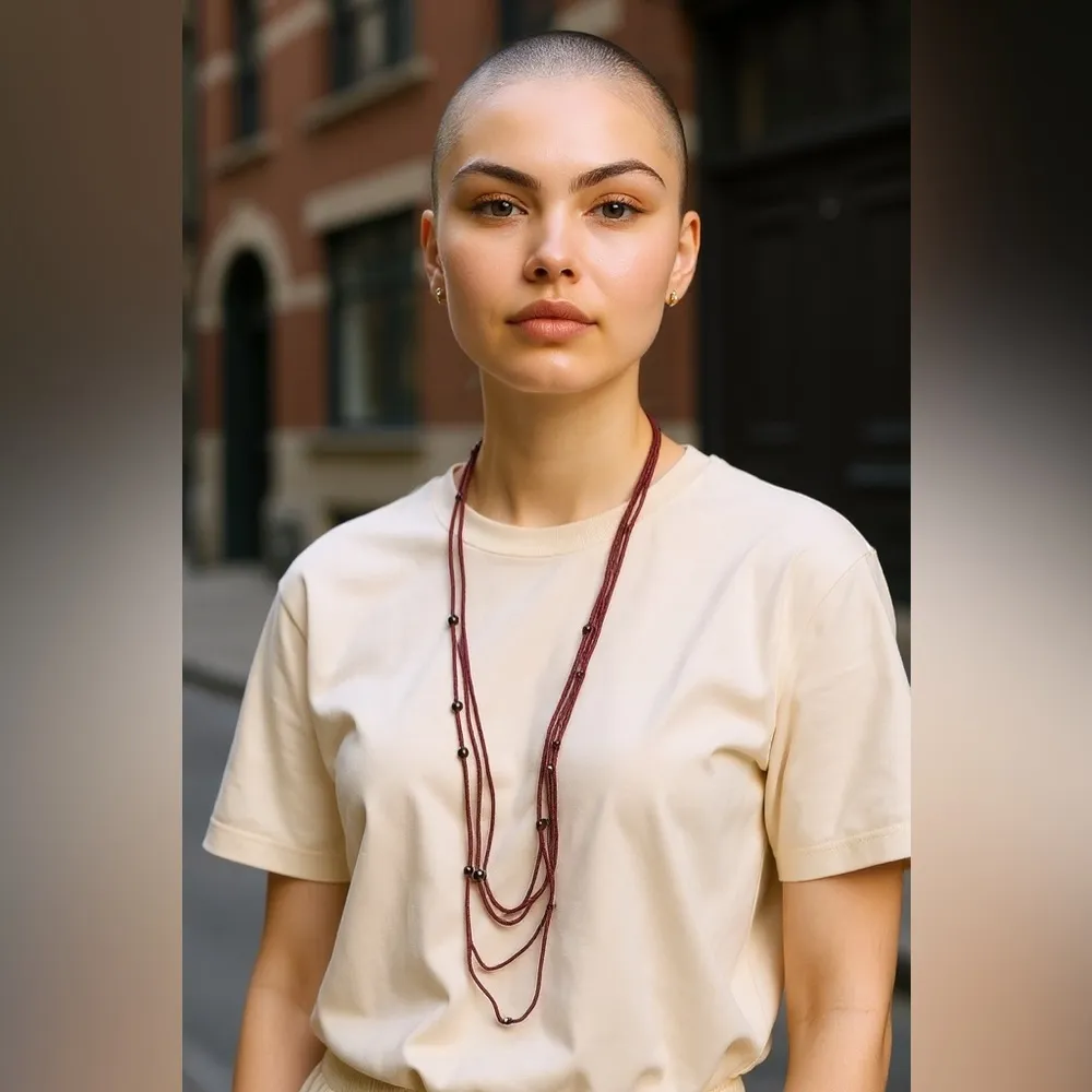 Charming Charlie Red Necklace with Gold Discs - Image 5