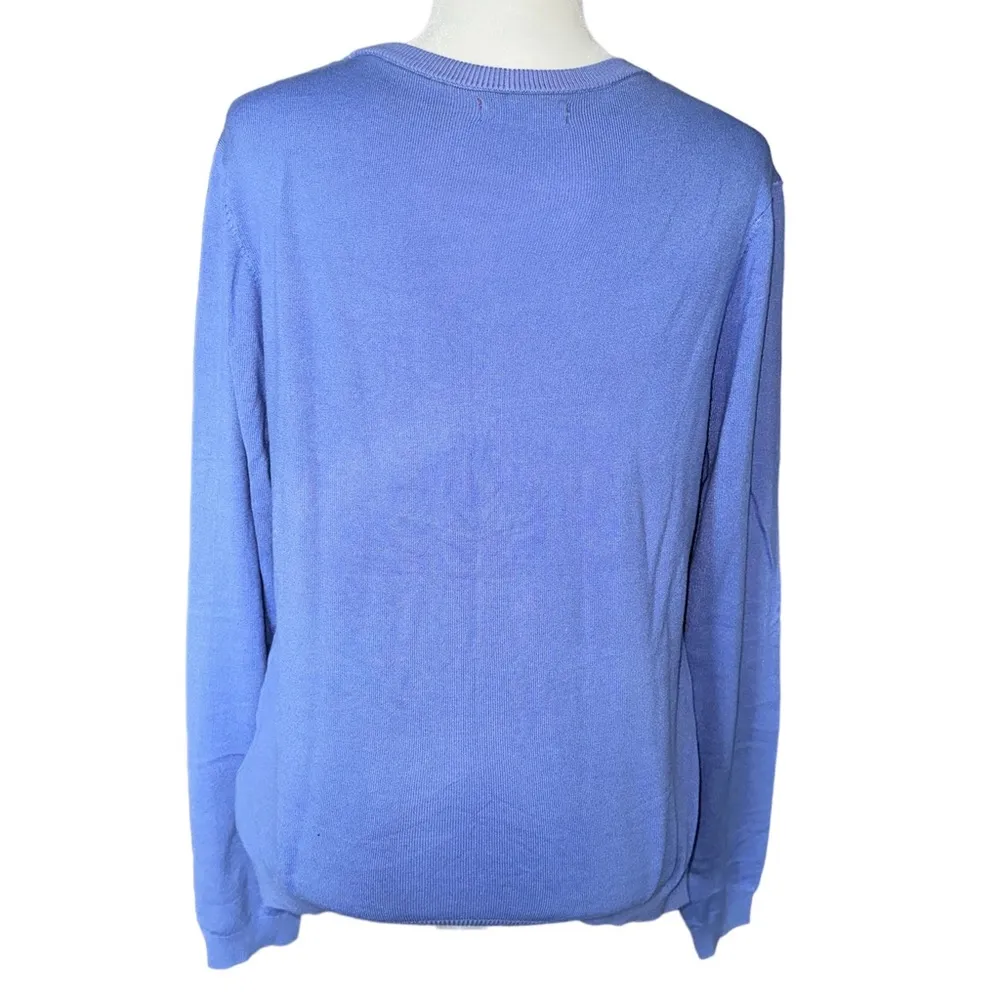 Guess Blue Long Sleeve Rhinestone Sweater Size XL - Image 2