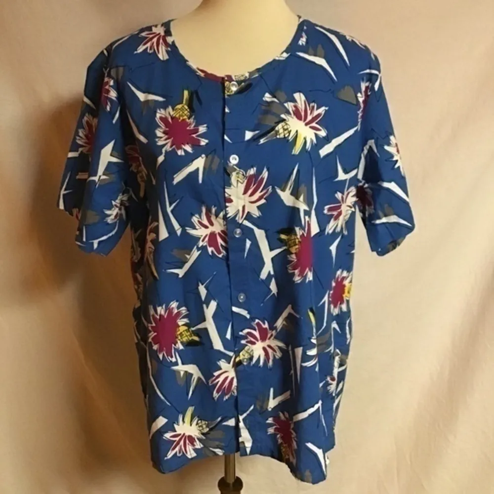 Vintage 80s bright surfer tunic Size L - Image 11