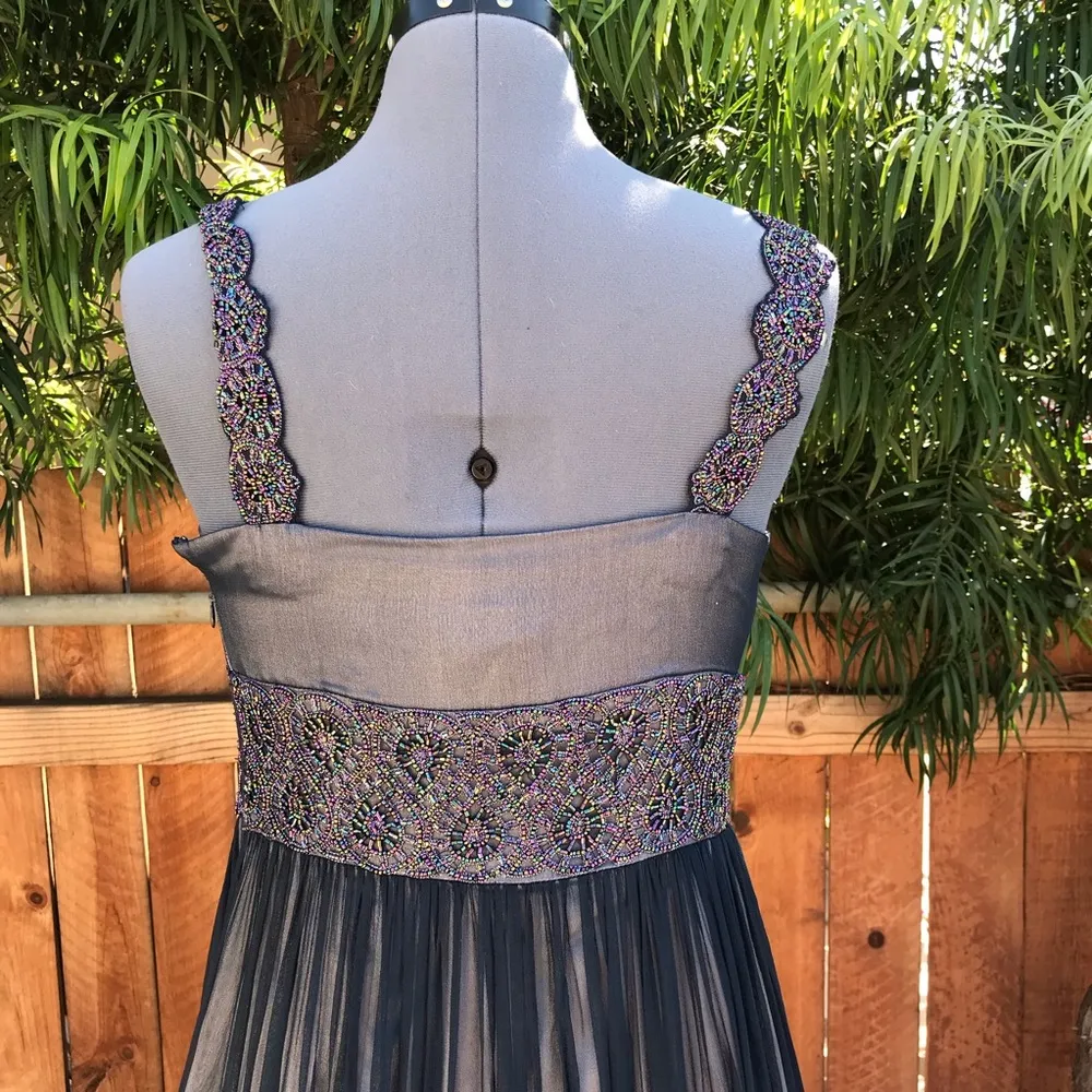 Adrianna Papell Silk Beaded Gown size 4 - Image 6