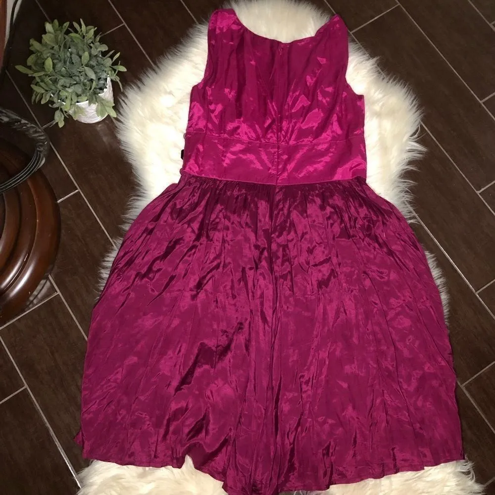 Spiegel fuchsia dress with gemstones in waistline - Image 6