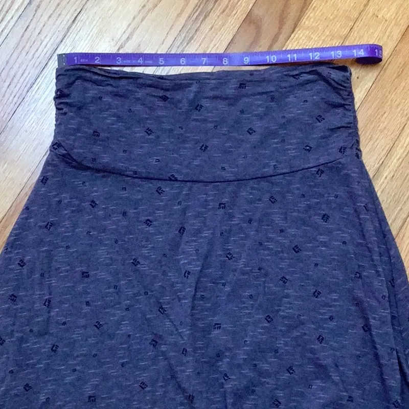 Toad&Co Chaka Blue Heather Print Skirt Size XSmall Black - Image 9