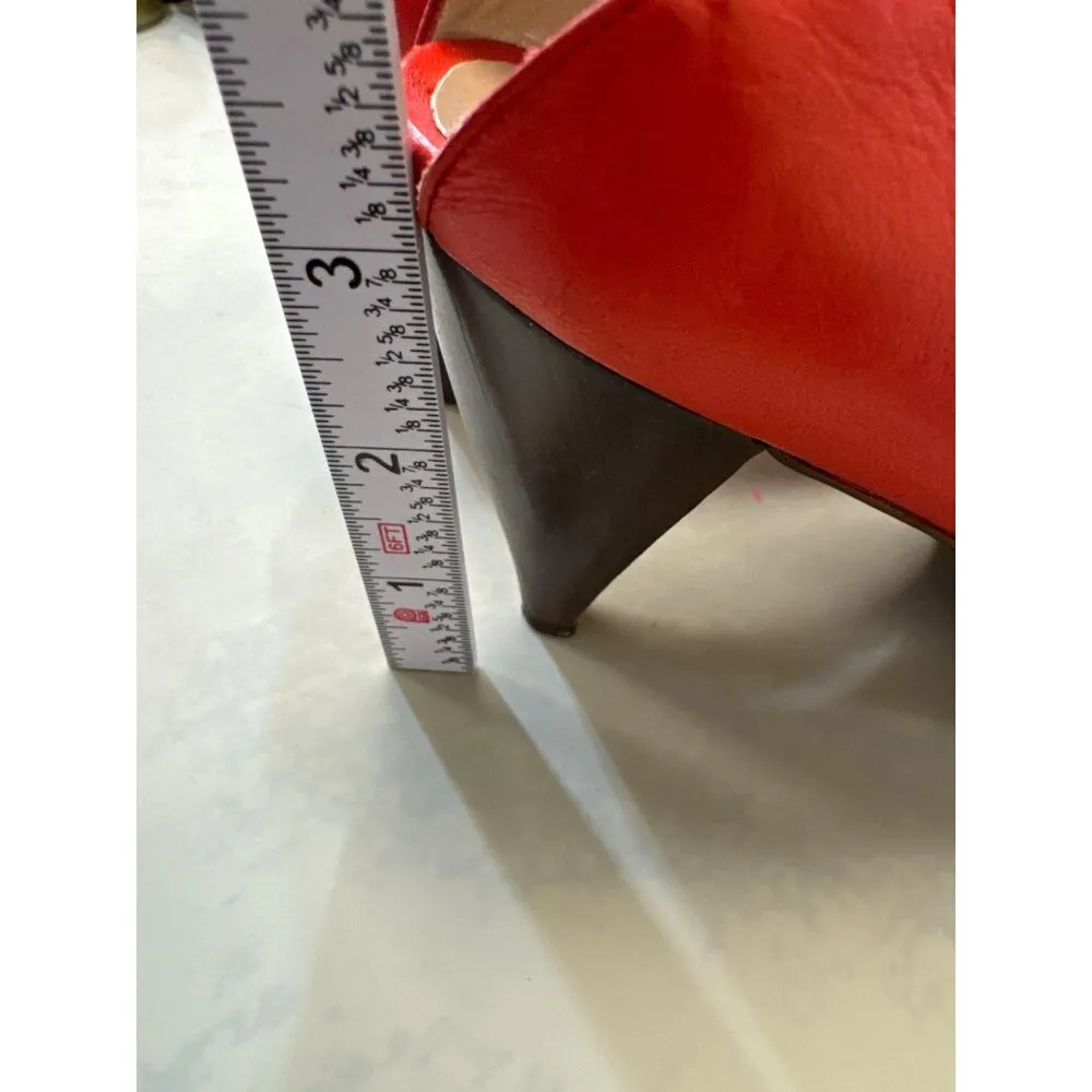 Maud Frizon Paris women’s red leather heels shoes from Italy size 6.5 SKU 3810 - Image 10