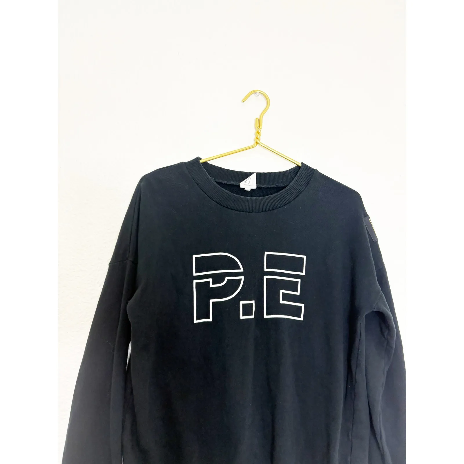 P.E. Nation Heads Up Sweatshirt Size XS Black Oversized Logo Pullover Crewneck - Image 5