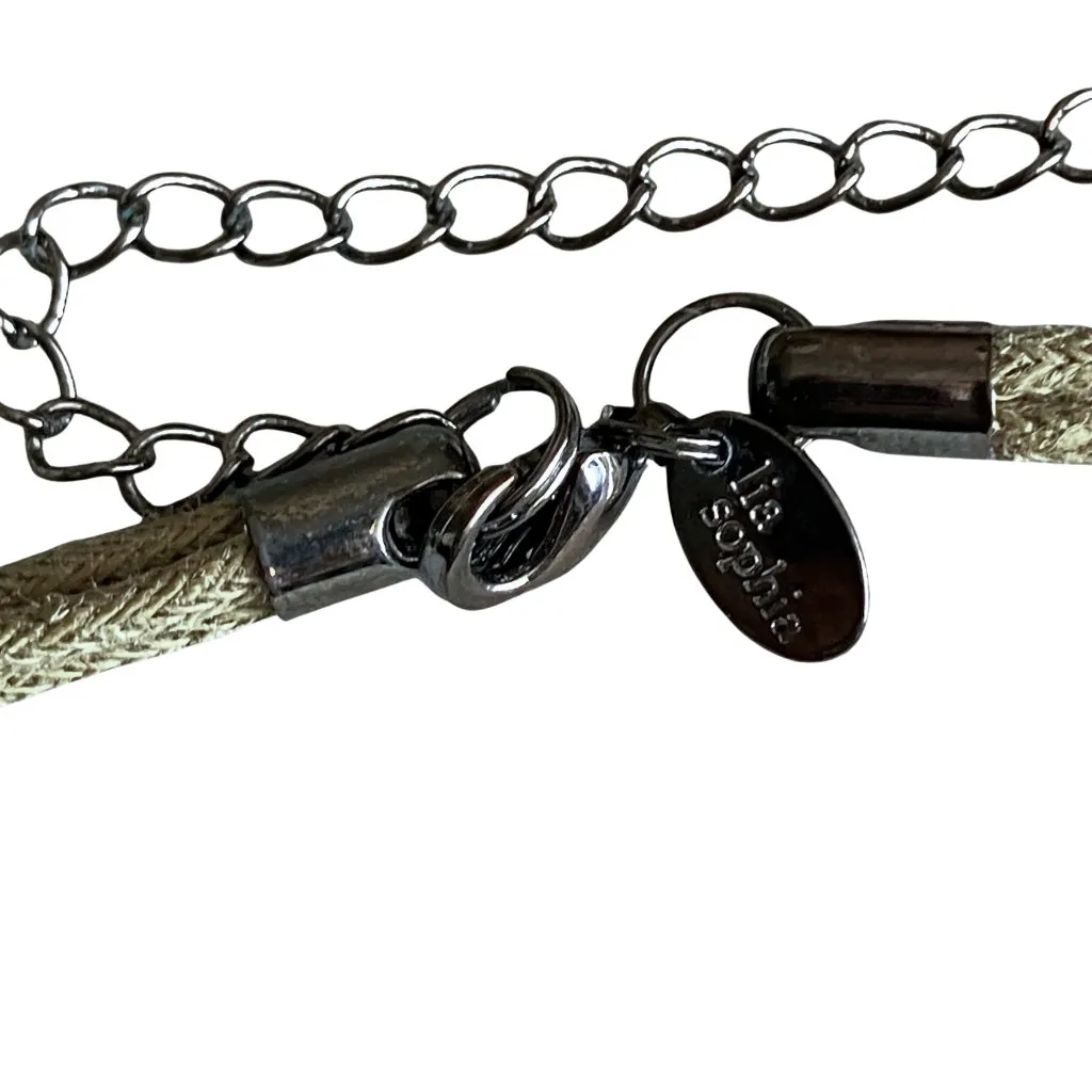 Lia Sophia Cord Beaded Necklace Shell Pendant Boho Vacation Cruise Y2K 15.5-19” - Image 6