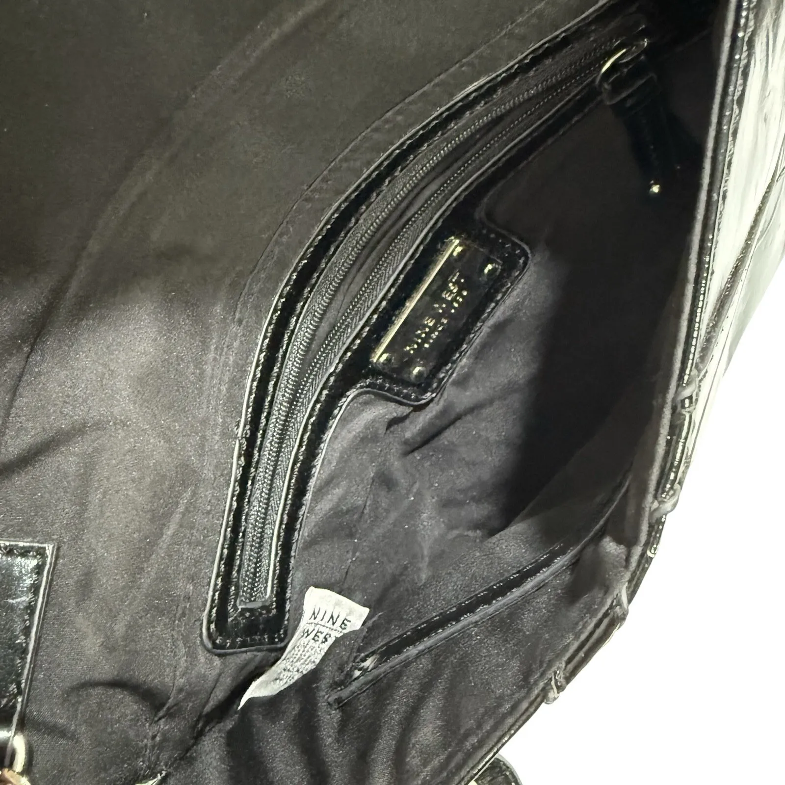 Nine West womens Patent Leather Envelope Clutch - Image 3