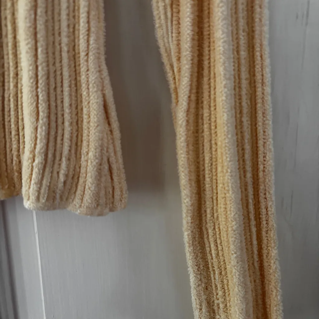 Ulla Johnson Lyana Pullover Cream Ivory Textured Rib Knit Sweater Top Size Small - Image 10