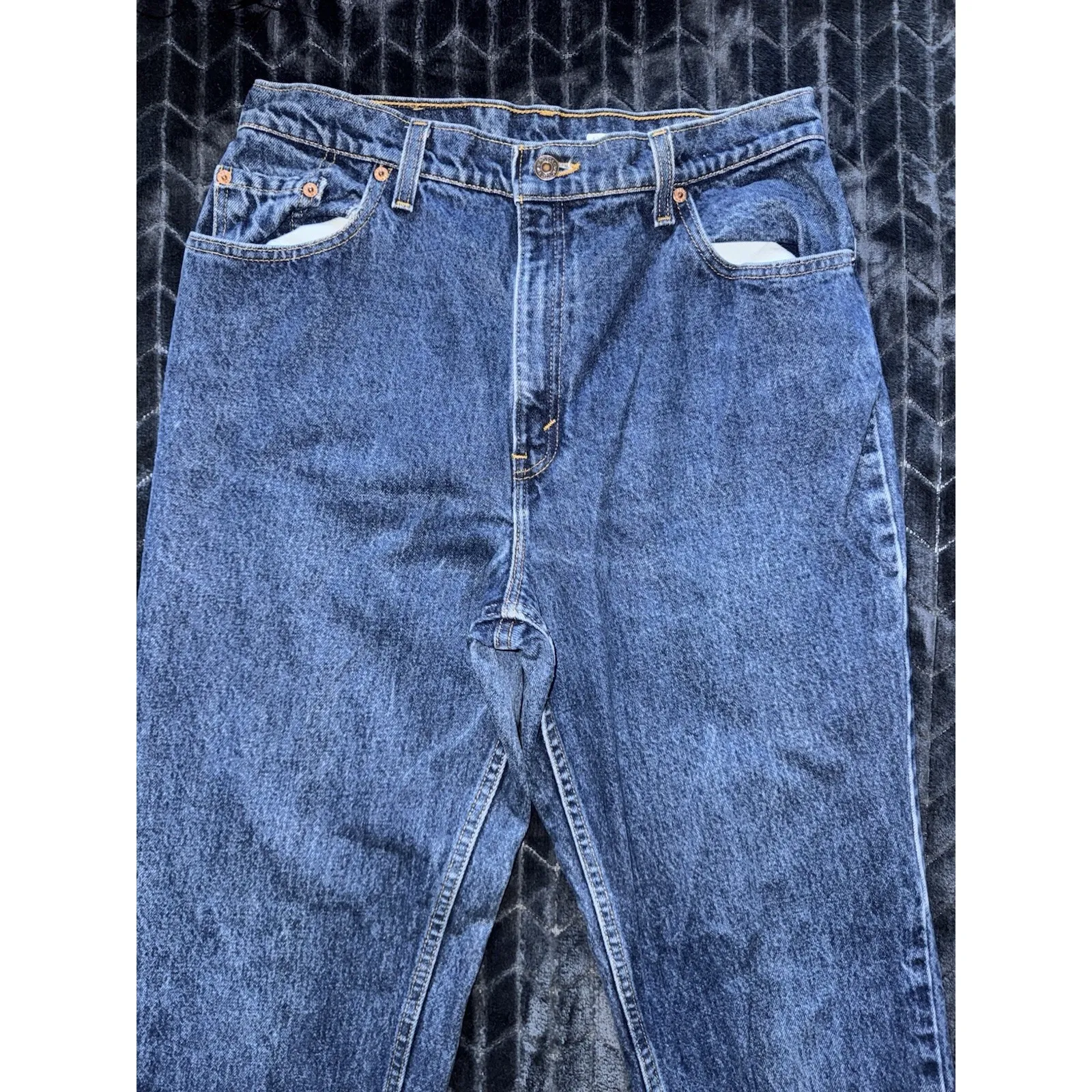 VTG Levis 551 Women's Relaxed Fit‎ Tapered Leg 90s Made USA Jeans Sz 14 MED - Image 2