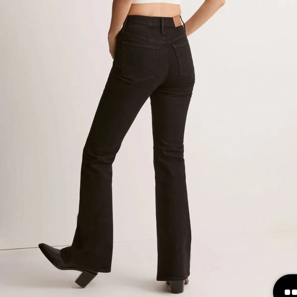 Madewell The Perfect Vintage Flare Jean in Sherborn Wash Black Denim - Image 2