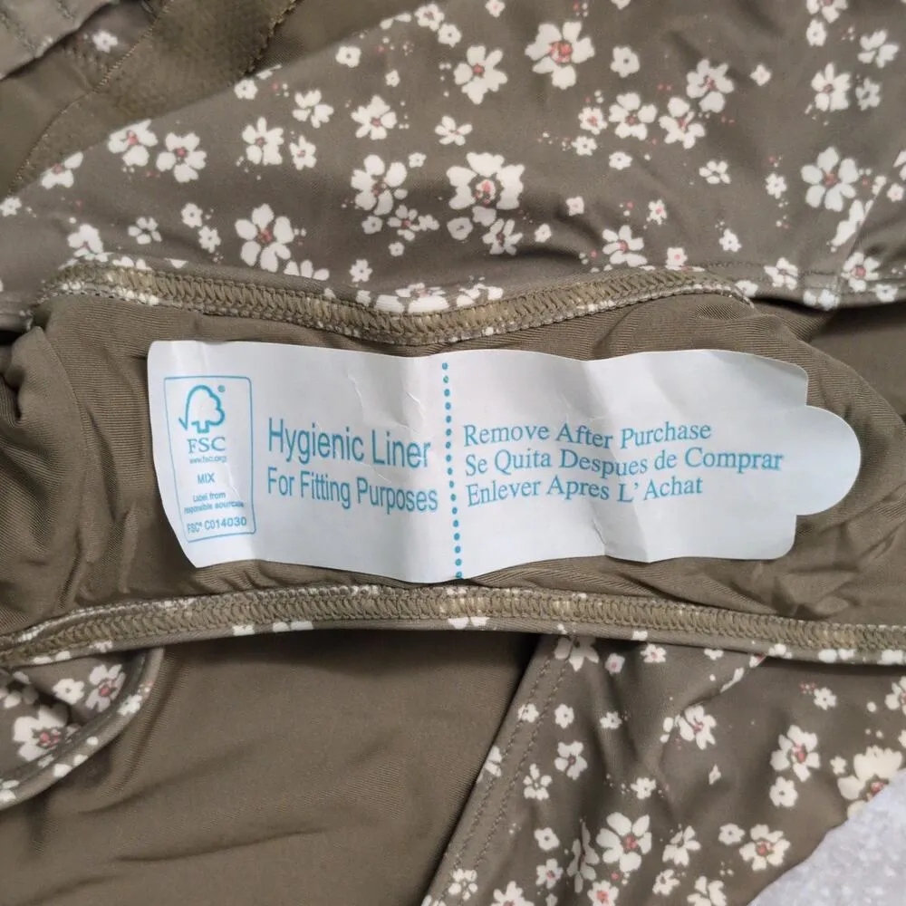 Andie Tahiti One Piece Ditsy Floral Olive Swimwear Bathing Suit Size S New - Image 7