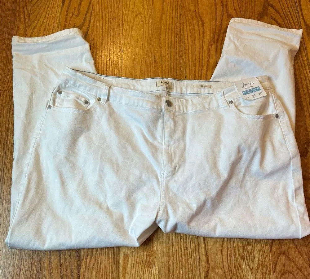 Joules Monroe bright white cropped skinny stretch jeans size 20 - Image 4