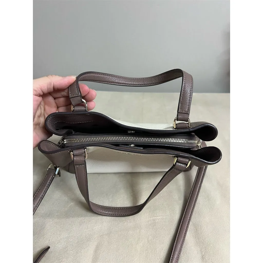 Kate Spade Jackson Medium Satchel Brown/White Colorblock Bag - Image 10